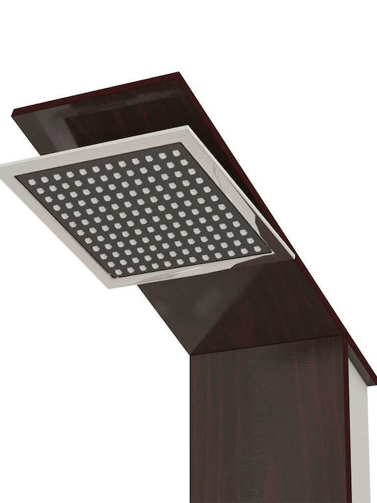 vidaXL Duschsäule Mit Hydromassage 127cm Braun