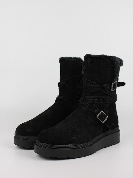 Penny Suede Γυναικεία Chelsea Μποτάκια Μαύρα