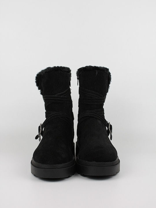 Penny Suede Γυναικεία Chelsea Μποτάκια Μαύρα