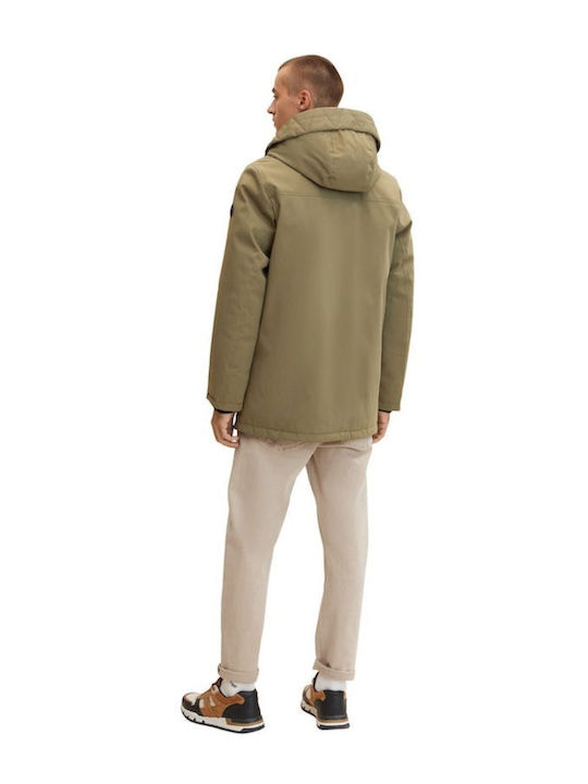 Tom Tailor Men's Winter Parka Jacket Khaki