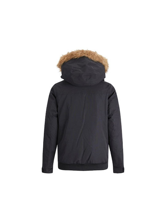 Jack & Jones Kinderjacke Kurz mit Kapuze Schwarz