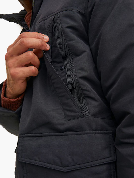 Winter Jacke Parka Schwarz