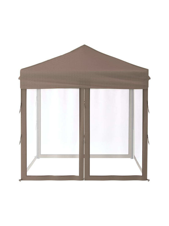 vidaXL Πτυσσόμενο Κιόσκι Κήπου Taupe 2x2m