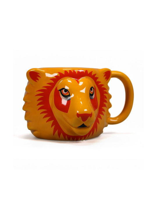 Graffiti Gryffindor Lion Ceramic Cup Yellow