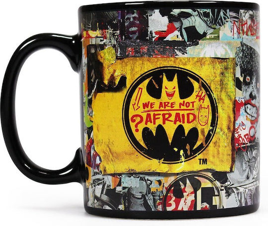 Graffiti Batman Villains Heat Change Mug Ceramic Black 350ml Graffiti Batman Villains Heat Change Mug Ceramic Black 350ml
