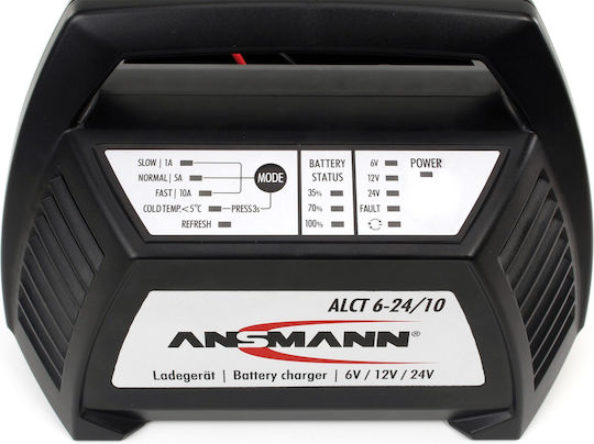 Ansmann Batterieladegerät für Auto, Lastkraftwagen & Motorrad 6/12/24V