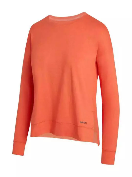 Sunday Layer Damen Langärmelige Bluse Orange Hoop
