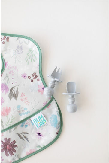 Bumkins Florar Waterproof Bib Plastic with Hoop & Loop Fastener & Pocket Multicolored for 6 m+