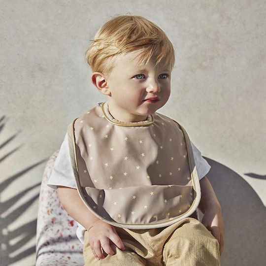 Elodie Details Waterproof Bib Fabric with Hoop & Loop Fastener & Pocket Lemon Sprinkles for 3 m+