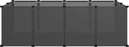 vidaXL Nagerkäfig Für Kleintiere Schwarz 144x74x46,5cm