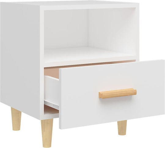 Комоди Дървени Бели 2бр 40x35x47см
