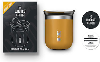 Wacaco Octaroma Classico Travel Mug Ποτήρι Θερμός Amber Yellow 180ml