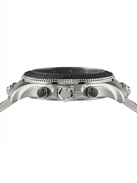 Versus by Versace Volta Men's Watch 49mm Battery Chronograph With Silver Steel Bracelet