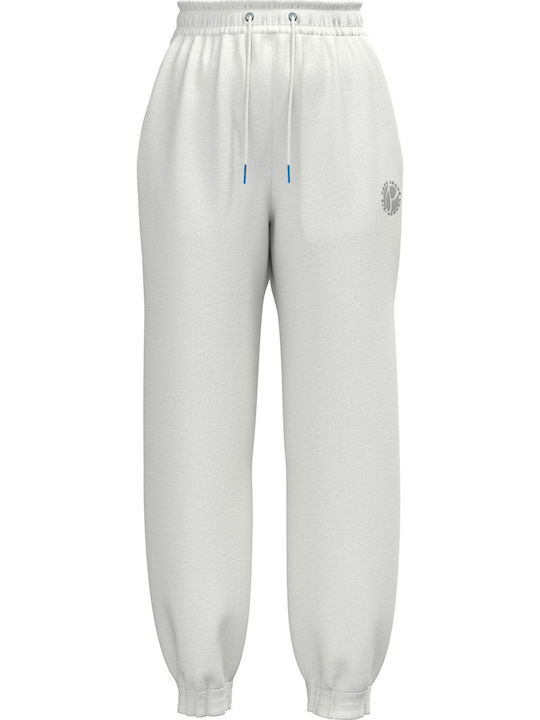 Audrey High Waist Sweatpants Jogger White