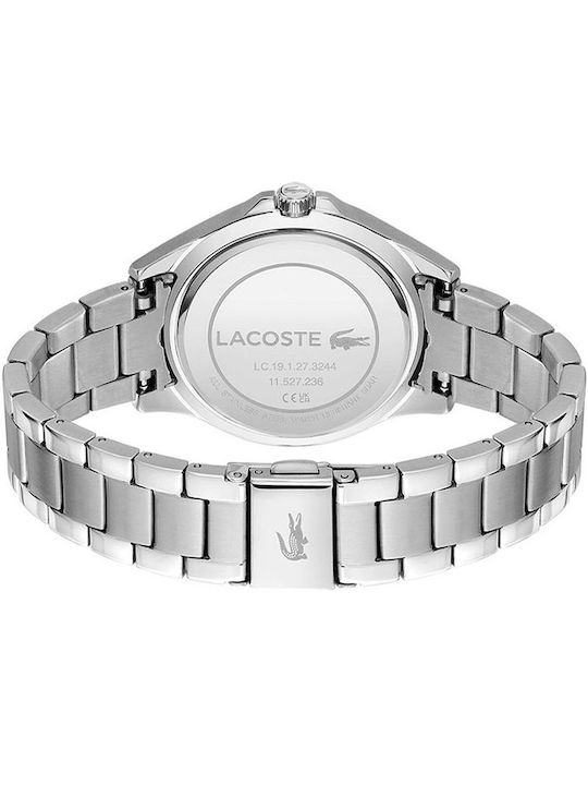 Lacoste Swing Γυναικείο Ρολόι 38mm Μπαταρίας με Ασημί Μεταλλικό Μπρασελέ