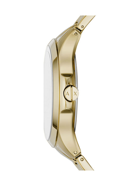 Armani Exchange Hampton Γυναικείο Ρολόι 46mm Μπαταρίας με Χρυσό Μεταλλικό Μπρασελέ
