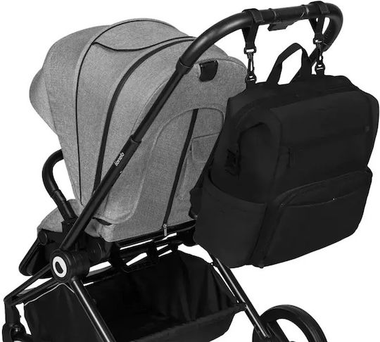 Lionelo Wickeltasche-Wickelrucksack Cube Black 36x23x36cm.