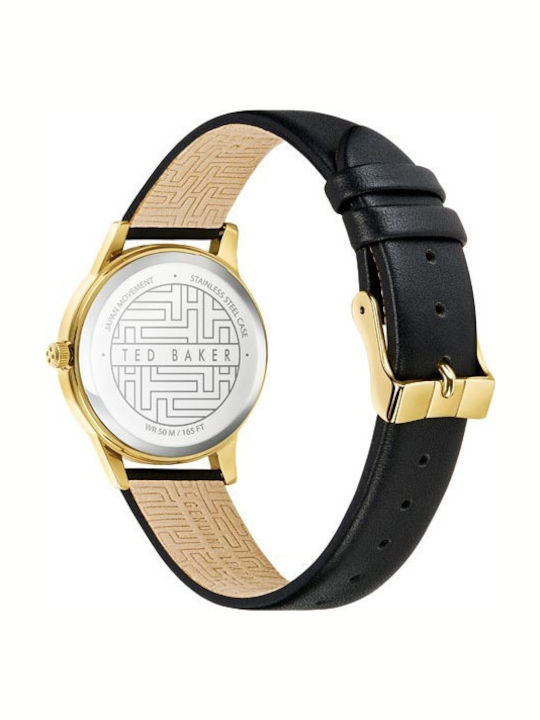 Ted Baker Women's Watch with Black Leather Strap
