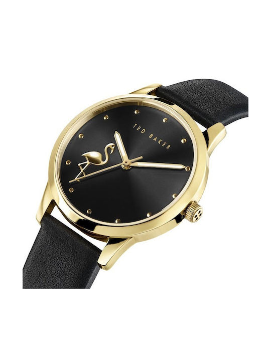 Ted Baker Ρολόι Μπαταρίας με Δερμάτινο Λουράκι