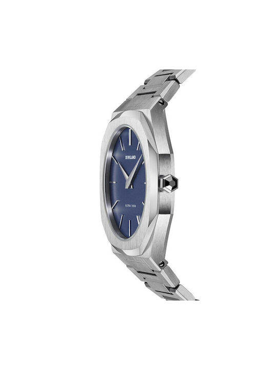 D1 Milano Ultra Thin Uhr mit Silber Metallarmband