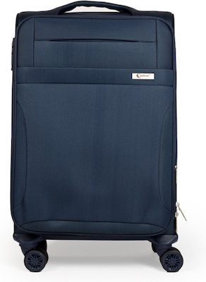 Cardinal Large Travel Suitcase Fabric Blue with 4 Wheels Height 75cm