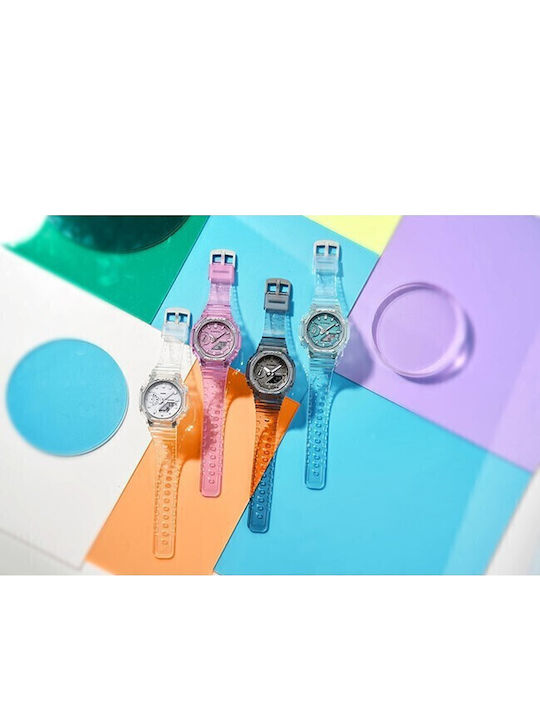 Casio G-Shock Digital/Analog Women's Watch with Transparent Rubber Strap