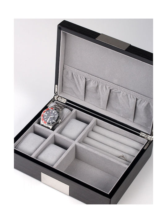 Rothenschild Watch Case for 4 Watches Black RS-2272-6