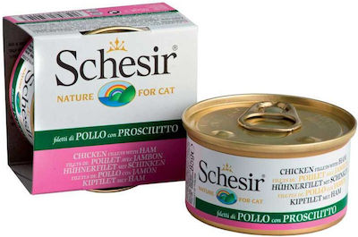 Schesir Nature for Cat Υγρή Τροφή για Ενήλικη Γάτα σε Κονσέρβα με Κοτόπουλο 85gr