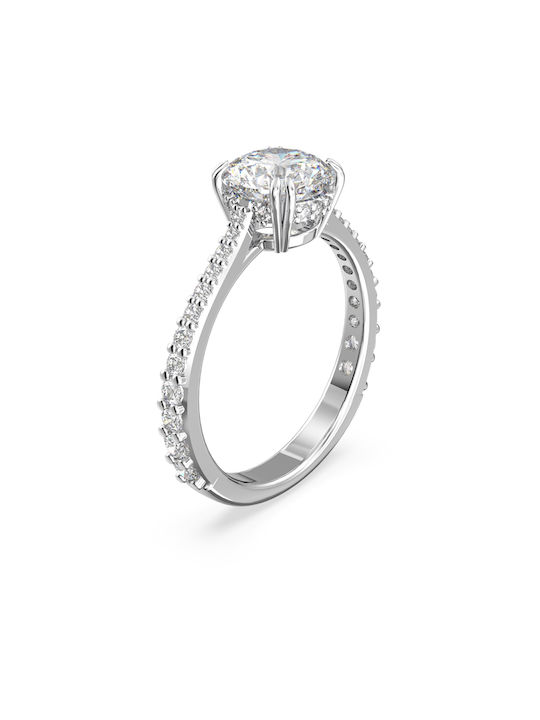 Swarovski Constella Комплект Дамски Пръстени с Циркони от Сребърен