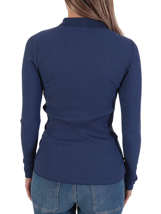 Ralph Lauren Women's Polo Shirt Long Sleeve Blue
