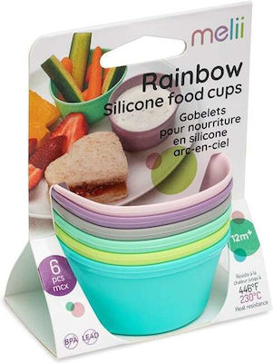 Melii Baby Food Container Set made of Silicone Multicolour 6pcs