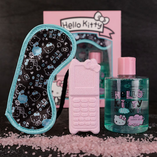 Accentra Hello Kitty Pflege-Set Candy Apple 380ml & Schlafmaske & Badezusatz 150gr 3 Stück