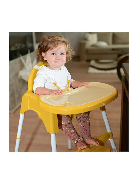 Lorelli Amaro Baby Highchair With Adjustable Height Lemon Curry