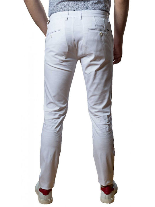 Tresor Ανδρικό Παντελόνι Chino σε Slim Εφαρμογή Λευκό