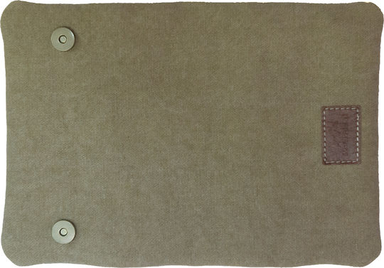 Mestango Marine Stoff Tabaktasche mit magnetischem Verschluss 16x9cm Μπεζ