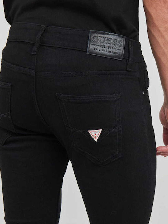 Angels Men's Jeans Pants with Skinny Straight Fit Black