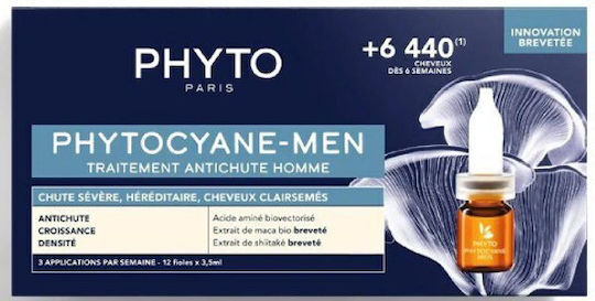 Phyto Phytocyane Anti-Hair Loss Hair Ampoules for Men 12x5ml