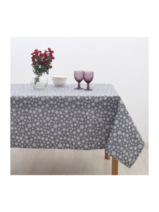 Dimeco 8581 Christmas Tablecloth Fabric Gray L300xW140cm 1pcs