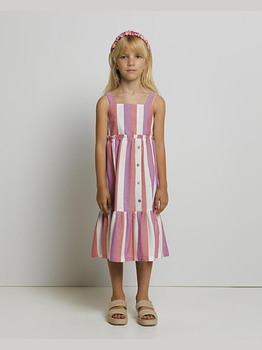 Dress With Buttons Striped Juicy Violets 42070340029-STRIPED Purple 6