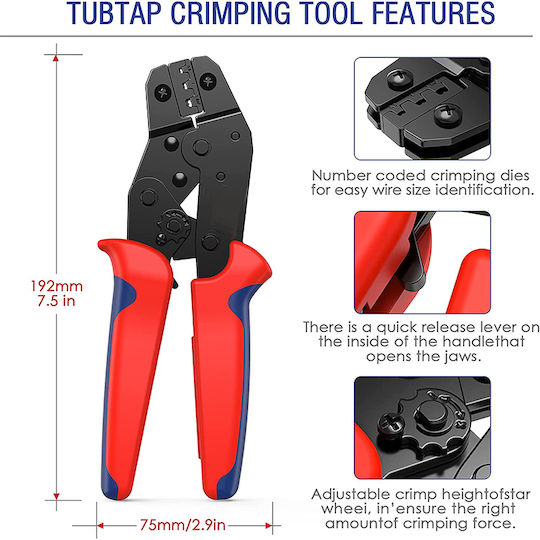 SKS Tools Exdel Πρέσα Ακροδεκτών με Μηχανισμό Καστάνιας