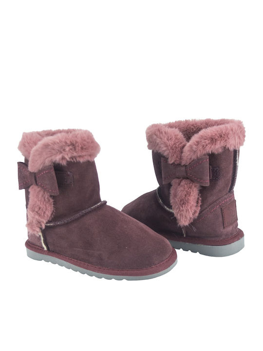 Kinderhausschuhe Stiefel Lila