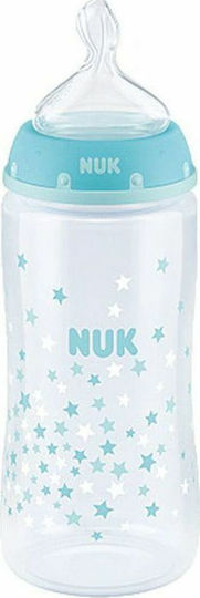 Nuk Πλαστικό Μπιμπερό First Choice Plus Temperature Control Κατά των Κολικών με Θηλή Καουτσούκ 300ml για 0+ μηνών Σιέλ Αστεράκια