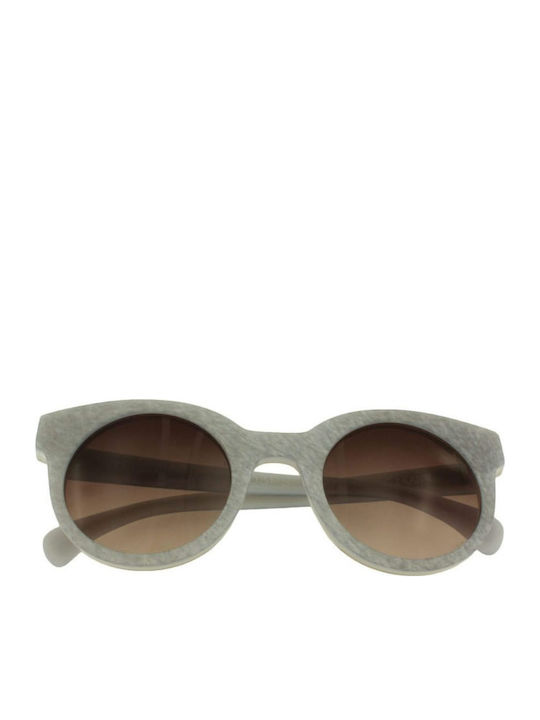 Oscar & Frank Weisswurst Women's Sunglasses with Gray Plastic Frame and Brown Gradient Lens