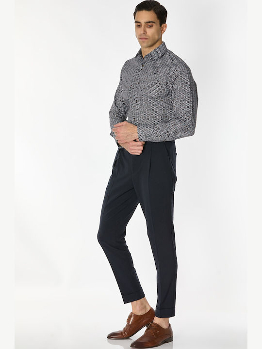 Long-sleeved Cotton Shirt Gray