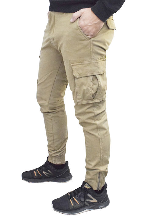 GZ9 Men's Cargo Trousers Beige