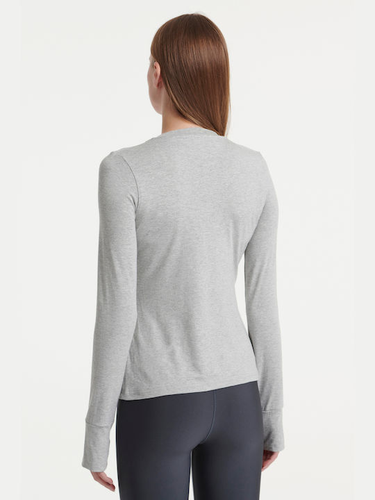 SugarFree Women's Sport Blouse Long Sleeve Gray