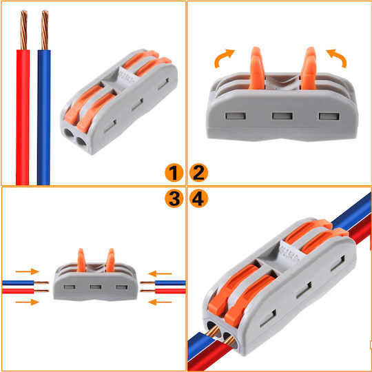 Powertech Klemme Schnellverbindung 2 Positionen (HUH-0090) 10Stück