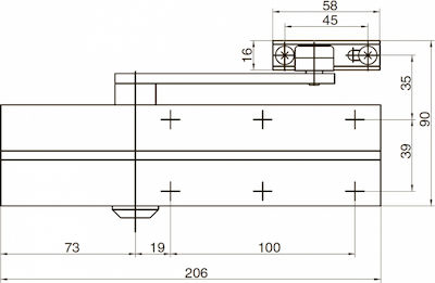 ASSA ABLOY DC140 Μηχανισμός Επαναφοράς Σούστα Βαρέως Τύπου size 2/3/4/5 ΑΣΗΜΙ