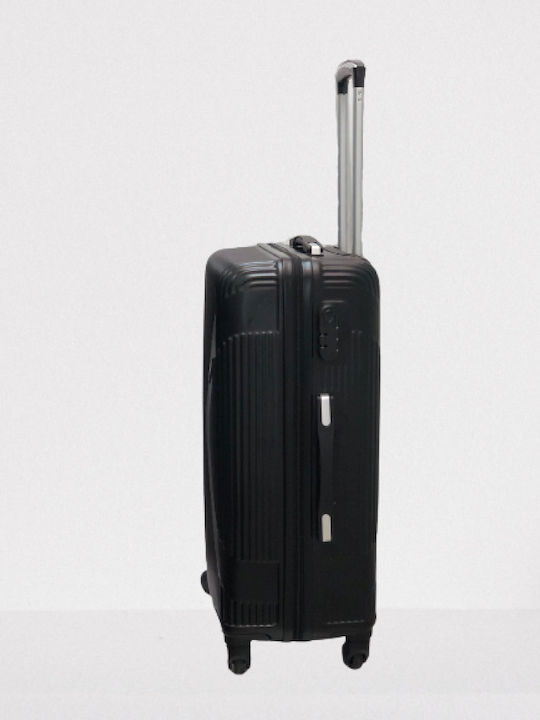 Ormi ESH312 Cabin Travel Suitcase Hard Black with 4 Wheels Height 55cm