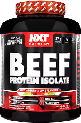 Nxt Nutrition Beef Protein Isolate Χωρίς Γλουτένη & Λακτόζη με Γεύση Strawberry Lime 1.8kg